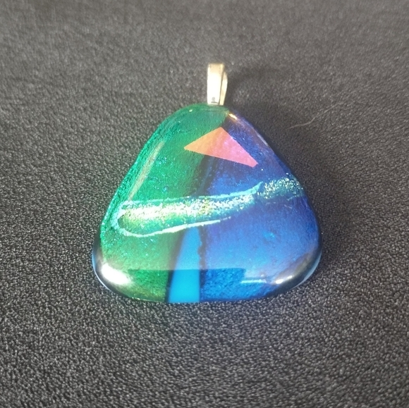 Green and Blue Glass Pendant - Picture 5 of 8